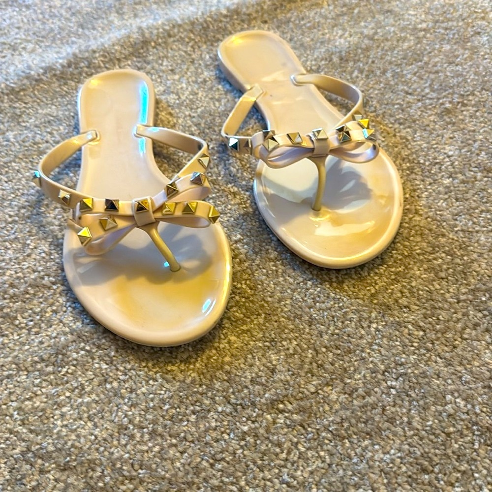 DIVA Lounge Studded Bow Tie Flip Flops